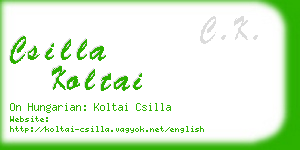 csilla koltai business card